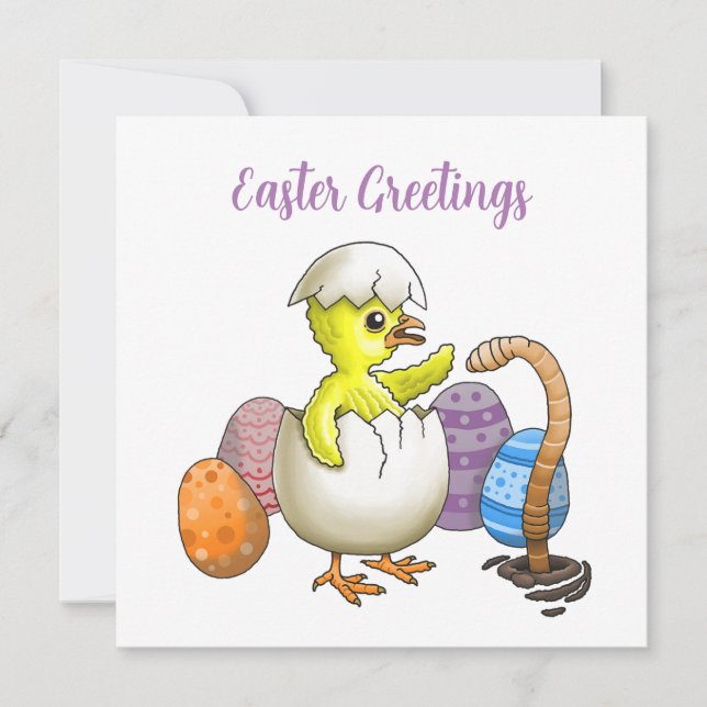 Easter Greetings Holiday Card (Front)