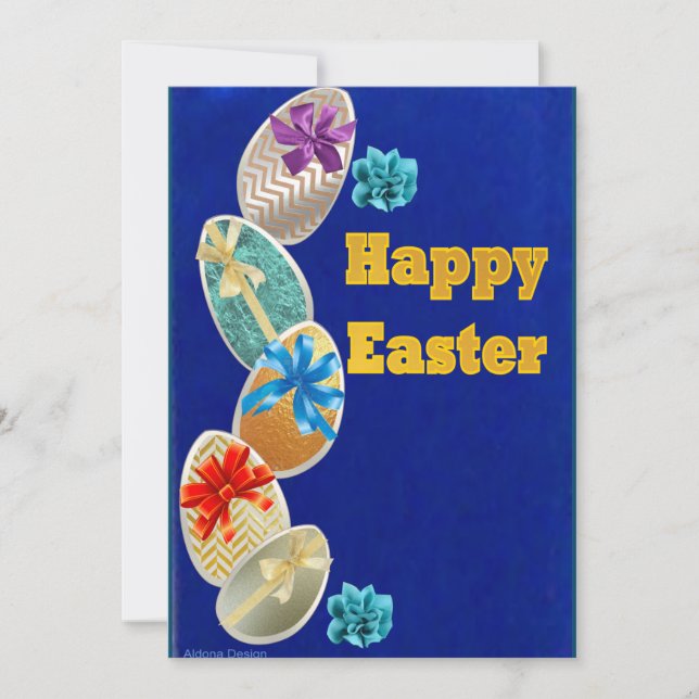 Easter Greetings Holiday Card (Front)