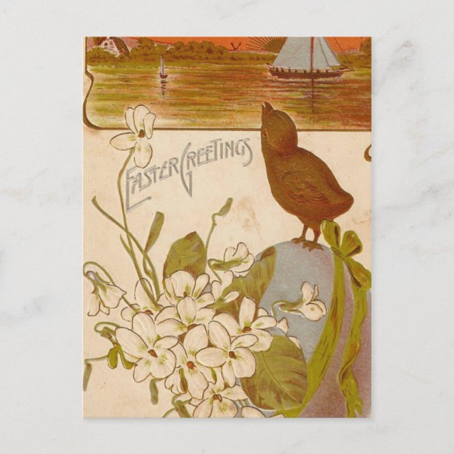 Easter Greetings Holiday Postcard (Front)