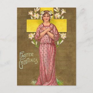 Easter Greetings Holiday Postcard