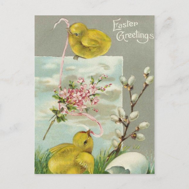 Easter Greetings Holiday Postcard (Front)