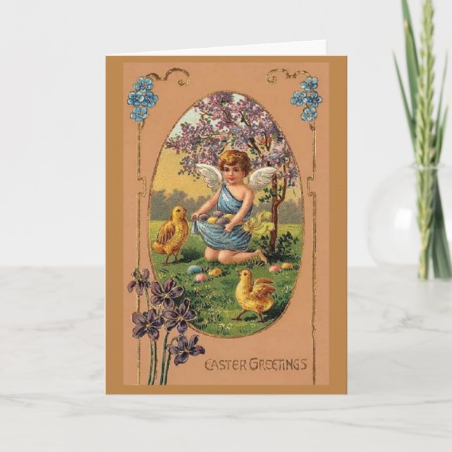 Easter Greetings!  Victorian Easter Greeting Card (Front)