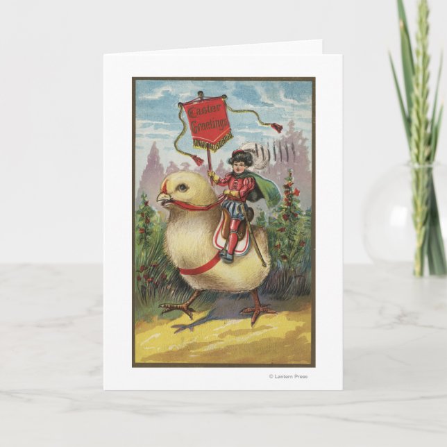 Easter GreetingsPrince atop a Chick Holiday Card (Front)