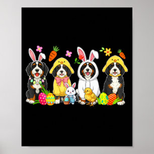Easter Group Bernedoodles Cosplay Bunny Chick Poster