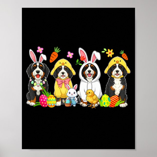 Easter Group Bernedoodles Cosplay Bunny Chick Poster (Front)