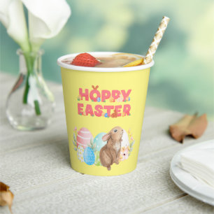 Easter Group Eggs Hoppy Easter day Paper Cups