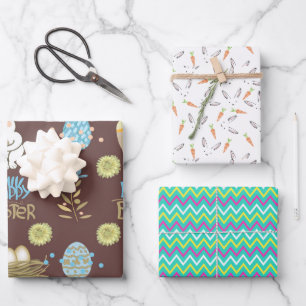 Easter Group Wrapping Paper Sheet