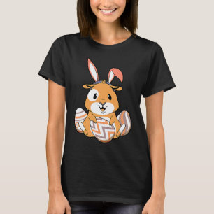 Easter Guinea Pig With Bunny Ears & Eggs Easter T-Shirt