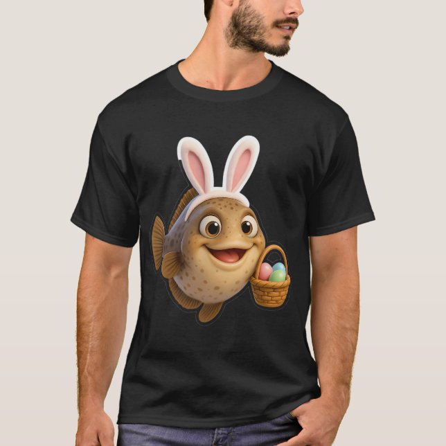 Easter Halibut Fish T-Shirt (Front)