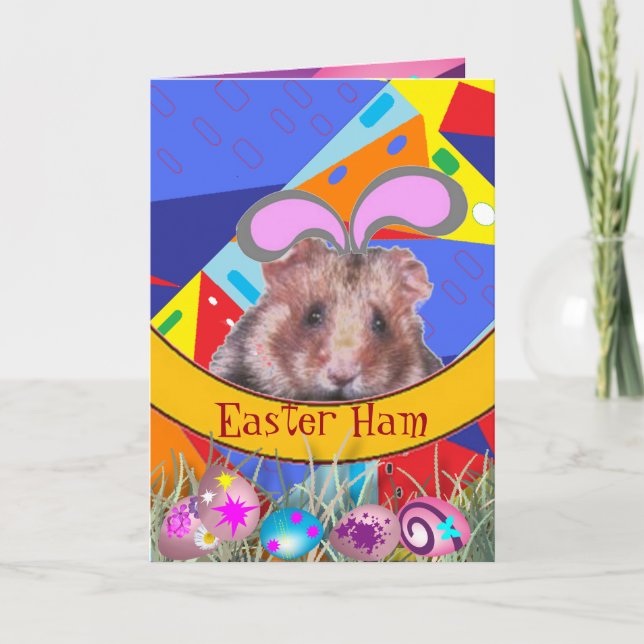 Easter Hamster Holiday Card (Front)