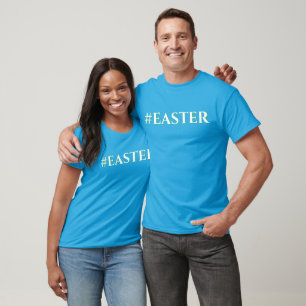 #EASTER Hashtag Modern Easter Design Blue T-Shirt