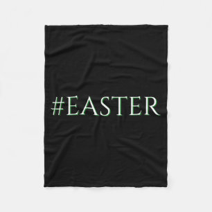 Easter Hashtag Modern Easter Design Green T Shirt  Fleece Blanket