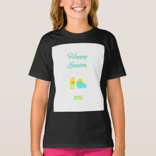 Easter Hatchlings Girls Black Basic T Shirt