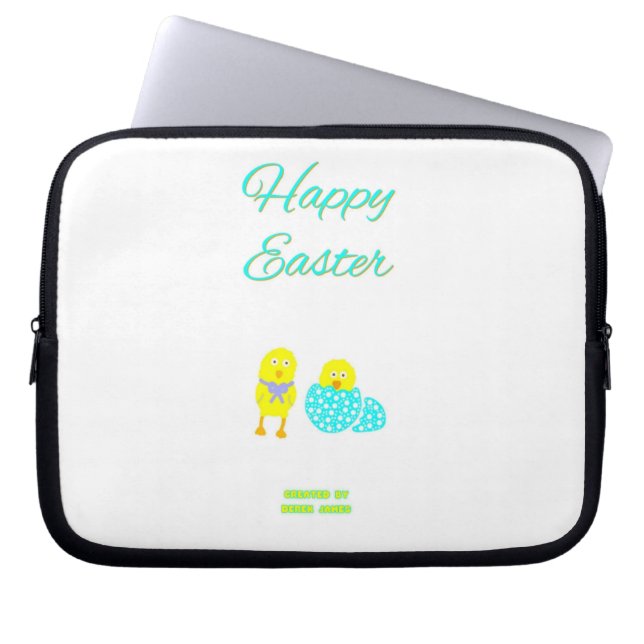 Easter Hatchlings Neoprene Laptop Sleeve (Front)