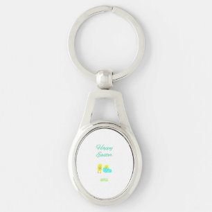 Easter Hatchlings Oval Keychain