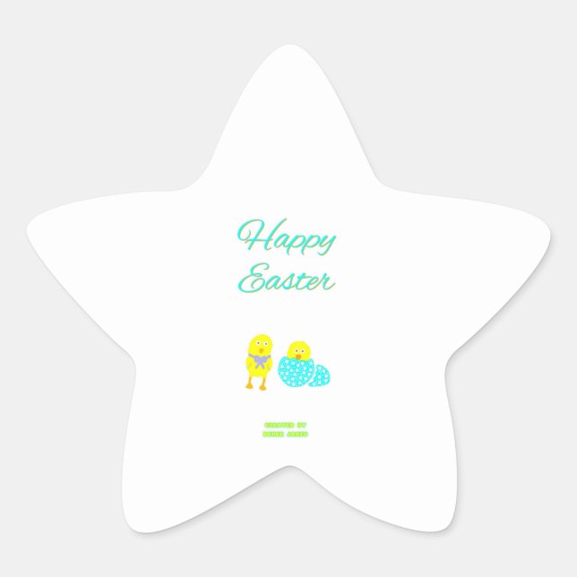 Easter Hatchlings Star Sticker (Front)