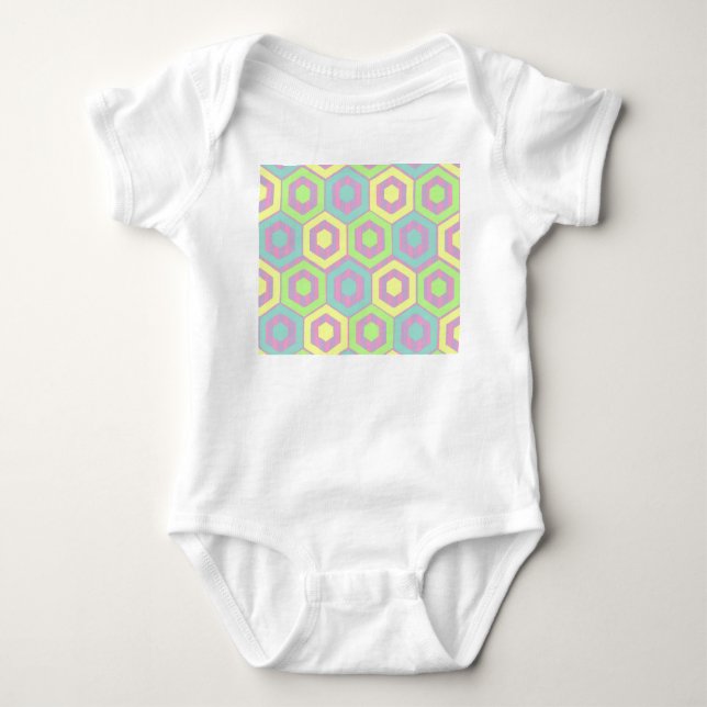 Easter Hexagons  Baby Bodysuit (Front)