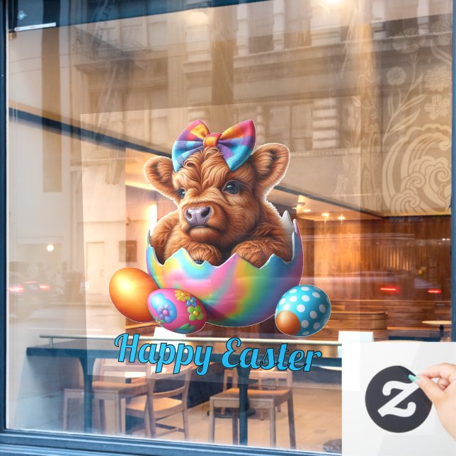 Easter Highland Cow (Cafe Window)