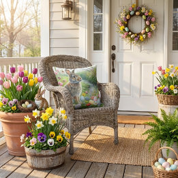 Easter Holiday Rabbit Nature  Cushion