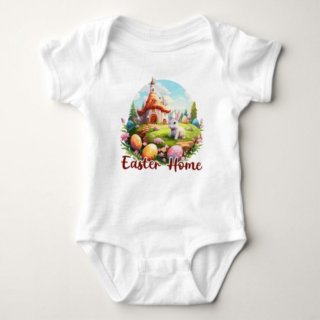Easter Home Baby Bodysuit (Front)