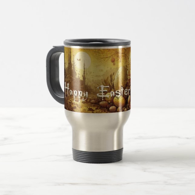 Easter hope in an apocalyptic world travel mug (Front Left)