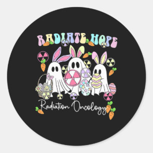Easter Hope Radiation Oncology X-ray Rad Cute Ghos Classic Round Sticker