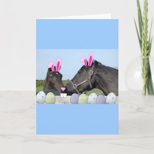 Easter Horse and Pony Holiday Card (Front)