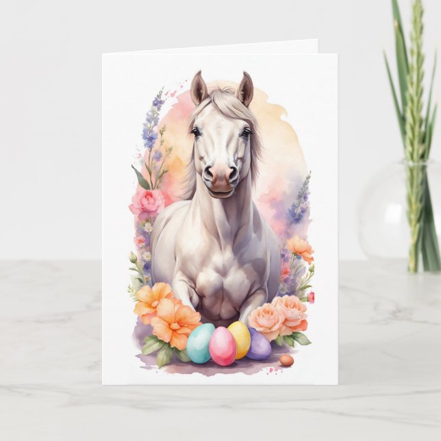 Easter horse holiday card (Front)