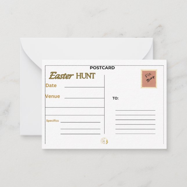 Easter Hunt/Party Invite Card 01 (Back)