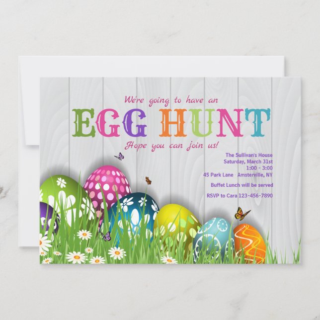 Easter in the Garden Invitation (Front)