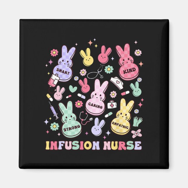 Easter Infusion Nurse Bunny Paediatrics Chemo Hem  Magnet (Front)