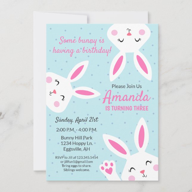 Easter Invitation Birthday Party Celebration (Front)