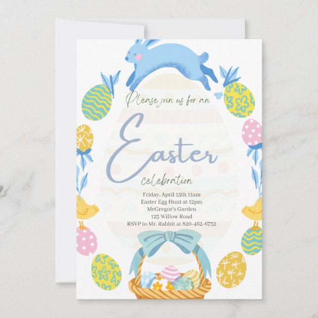 Easter Invitation, Easter Egg Hunt Invitation (Front)