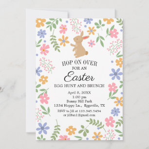 Easter Invitation Fun Cute Bunny for brunch