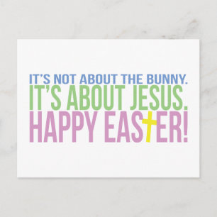 Easter is About Jesus Holiday Postcard