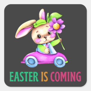 Easter is Coming - Egg Holiday Square Sticker