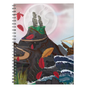 Easter Island Adventure Spiral Notebook