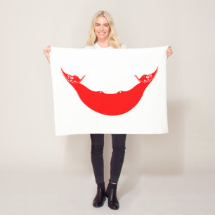 Easter Island Flag Fleece Blanket