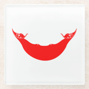 Easter Island Flag Glass Coaster