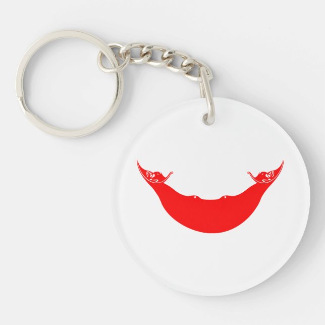 Easter Island Flag Key Ring (Front)