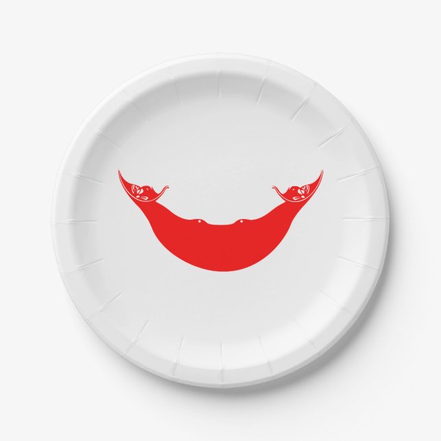 Easter Island Flag Paper Plate (Front)