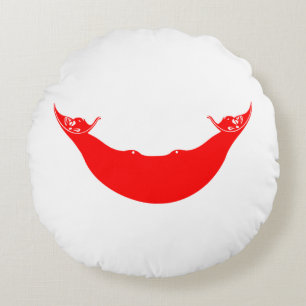Easter Island Flag Round Cushion