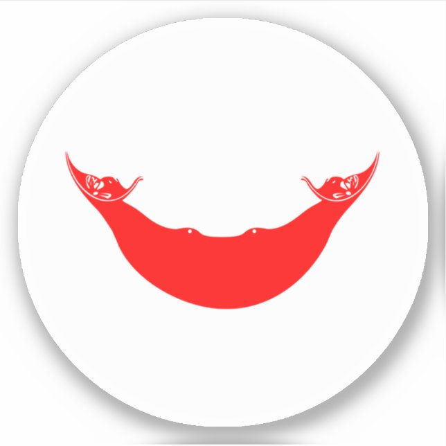 Easter Island Flag Round Sticker (Front)