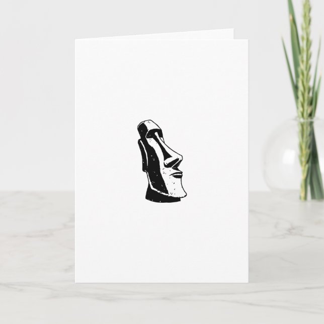 Easter Island Head Holiday Card (Front)