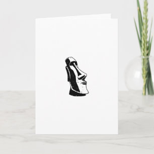 Easter Island Head Holiday Card