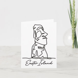 Easter Island Isla De Pascua Polynesia Chile Statu Card