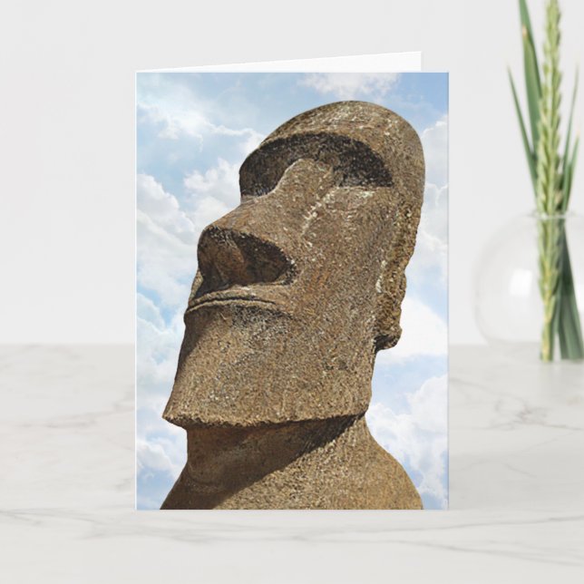Easter Island Moai - Greeting Card (Front)