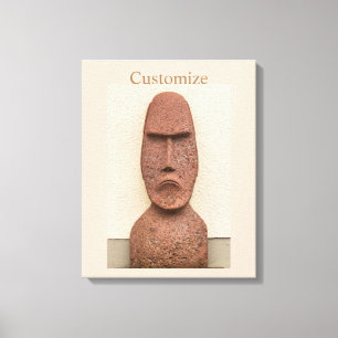 Easter Island Moai Head Thunder_Cove  Canvas Print
