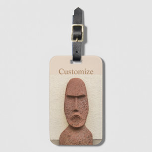 Easter Island Moai Head Thunder_Cove Luggage Tag