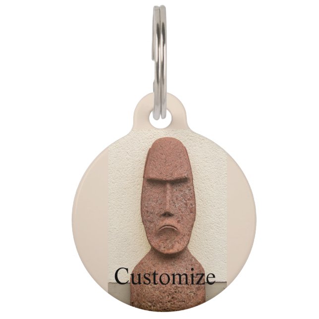 Easter Island Moai Head Thunder_Cove  Pet Tag (Front)